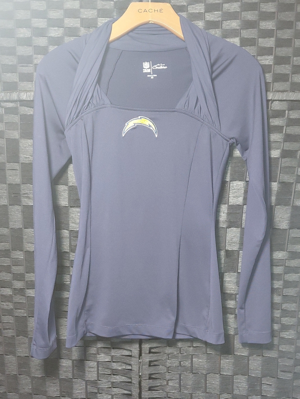 Women's NFL Los Angeles CHARGERS Long Sleeve Fitted Top Shirt